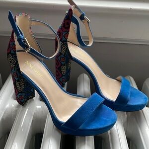 Nine West Dempsey Blue/Multicolor Heels